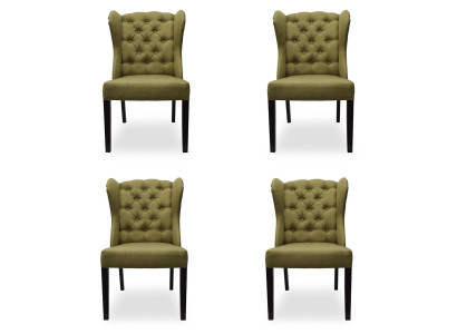 4x Design Polster Sitz Stühle Stuhl Seht Garnitur Sessel Lounge Club Set